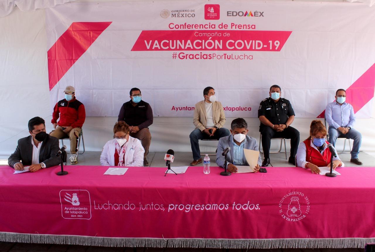 Anuncian vacuna para el grupo 18-29, en Ixtapaluca