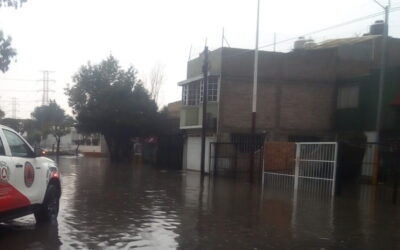 Frentes fríos 13 y 14 generan fuertes encharcamientos en Texcoco