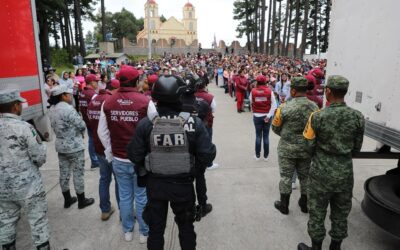 GEM: amplio despliegue de seguridad en Texcaltitlán y apoyo social a la población