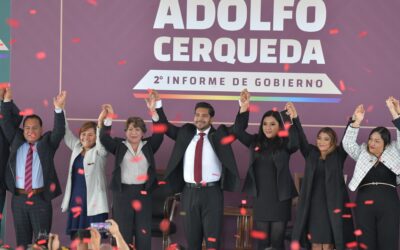 Adolfo Cerqueda pide a Delfina Gómez devolver territorio; anuncia reelección