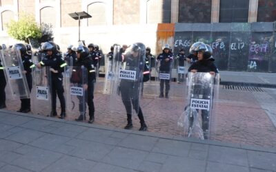 Brigadas Violetas dan acompañamiento a la marcha por el 8M