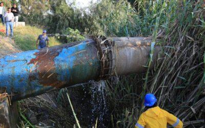 Hallan mega fuga; por años más de 10 l/s fueron desperdiciados