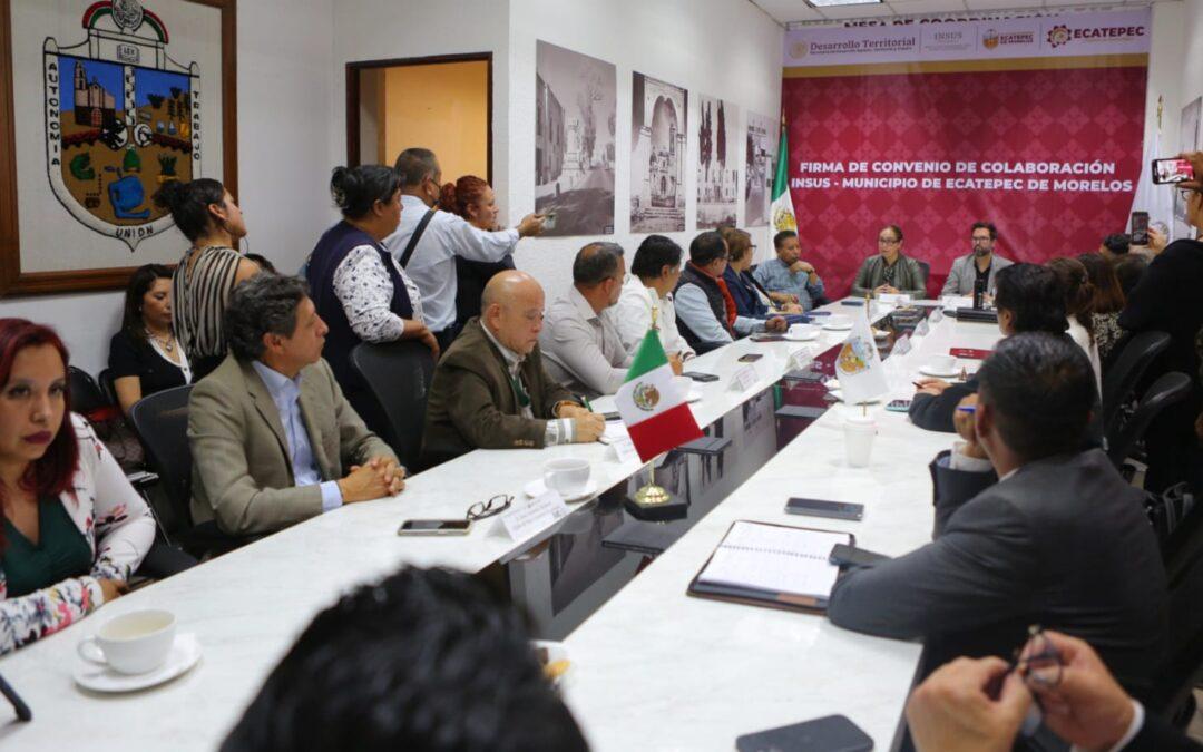 Ecatepec e INSUS firman convenio; 50 mil viviendas serían escrituradas