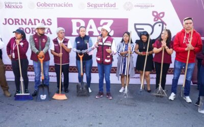 Chimalhuacanos por la Paz y contra las adicciones en la Jornada Nacional de Tequios