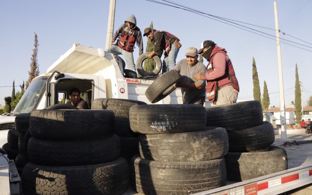 Recolectan 8 mil llantas en Chimalhuacán para reducir contaminación