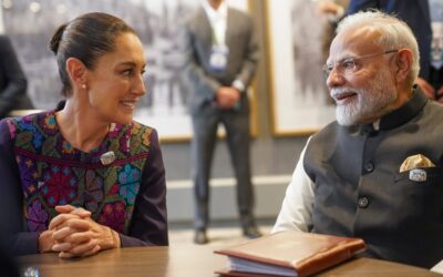 Sheinbaum y ministro de India, Narendra, platican en el G7 sobre inversiones