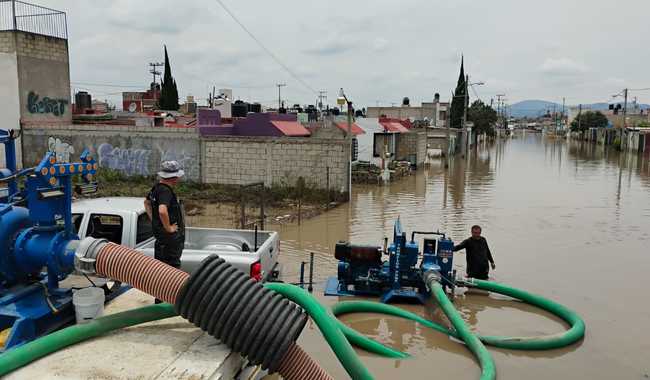 Conagua atiende emergencias por lluvia de más de 80mm en Valle de México