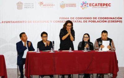 Convenio con Coespo generará mejores políticas de atención en Ecatepec