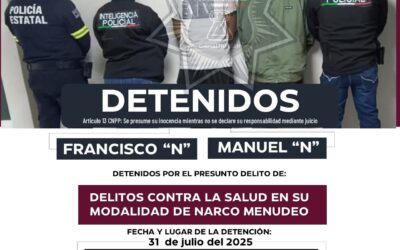Detienen a 4 masculinos por posesión de sustancias prohibidas