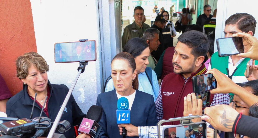 Presidenta anuncia en Neza entrega de apoyos y realización de obras para evitar inundaciones