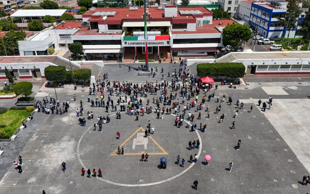 En Neza apoyan Simulacro de Sismo 800 elementos de grupos de emergencia
