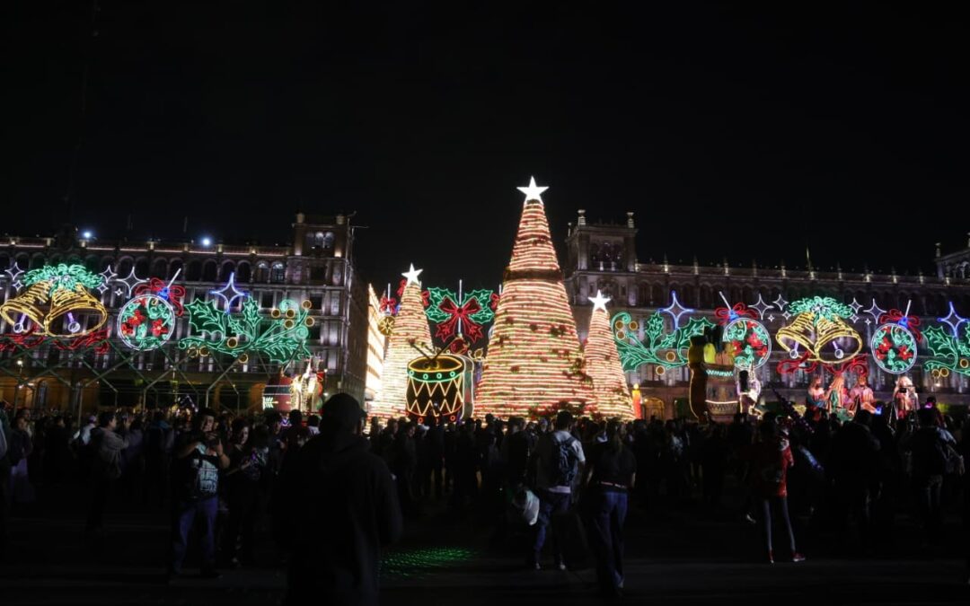  Festival “Luces de Invierno 2025-2026”, atractivo espectáculo en el Zócalo capitalino