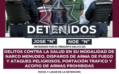 Detienen en Chimalhuacán a 4 personas por presuntos delitos contra la salud