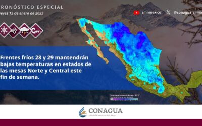 Frentes fríos 28 y 29 mantendrán bajas temperaturas