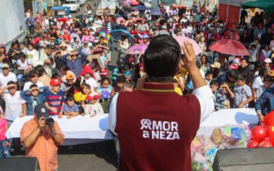 Melchor, Gaspar y Baltasar, recorrieron distintas colonias del Neza