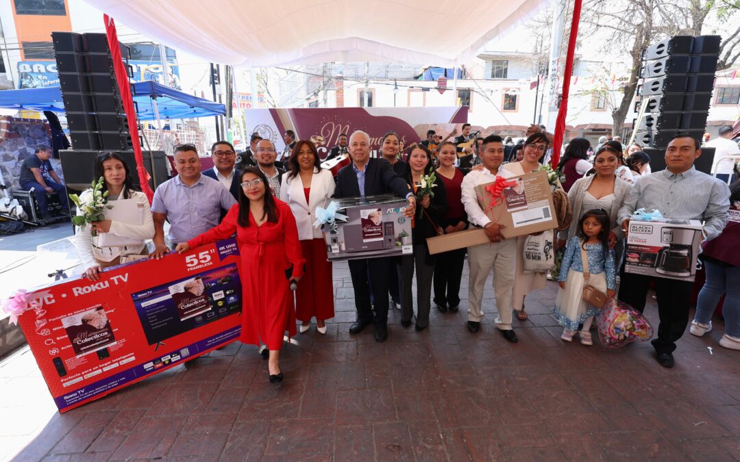 Día del Amor y la Amistad, sella la unión matrimonial de 400 parejas en Chimalhuacán