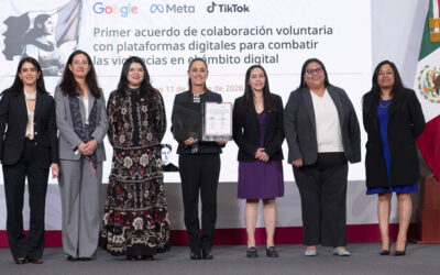 México firma acuerdo con Google, Meta y TikTok para combatir violencia digital contra las mujeres