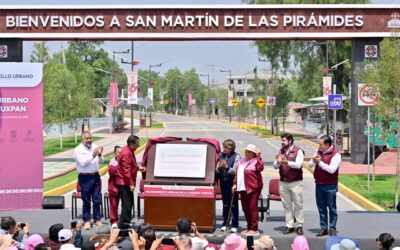 Delfina Gómez entrega avenida de acceso a San Martín de las Pirámides
