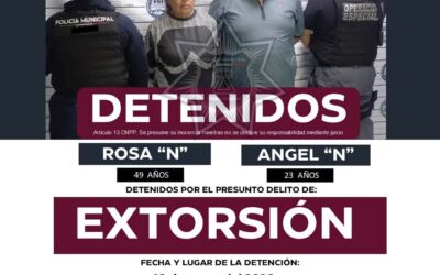 Detienen a dos presuntos extorsionadores en Chimalhuacán