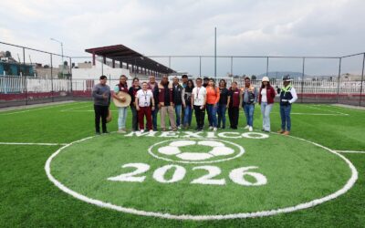 Mundial Social entrega cancha a Chimalhuacán para fomento al deporte y prevenir conductas antisociales