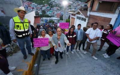 Transforman San Andrés de la Cañada con agua e iluminación