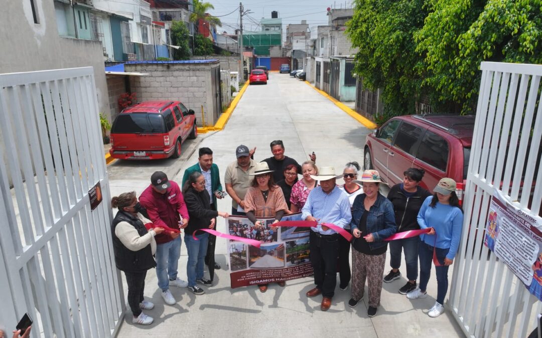 Con modalidad “Mano a Mano”, gobierno ecatepense pavimenta 17 calles en Villas del Sol