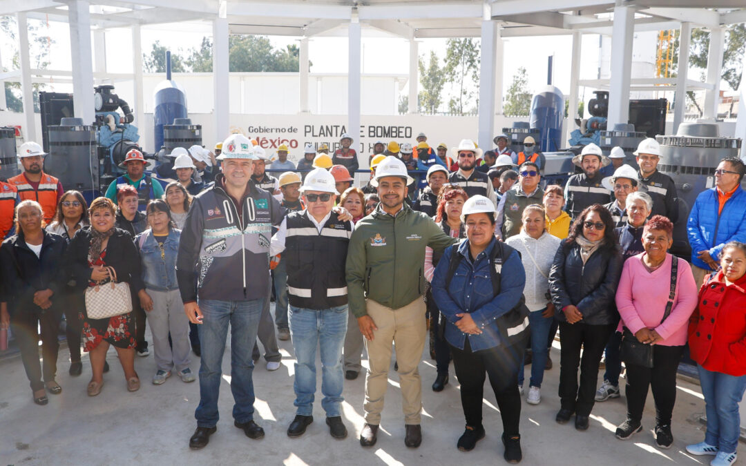 Inicia operaciones la Planta de Bombeo-Colector Churubusco-Xochiaca para reducir riesgos de inundación en Neza