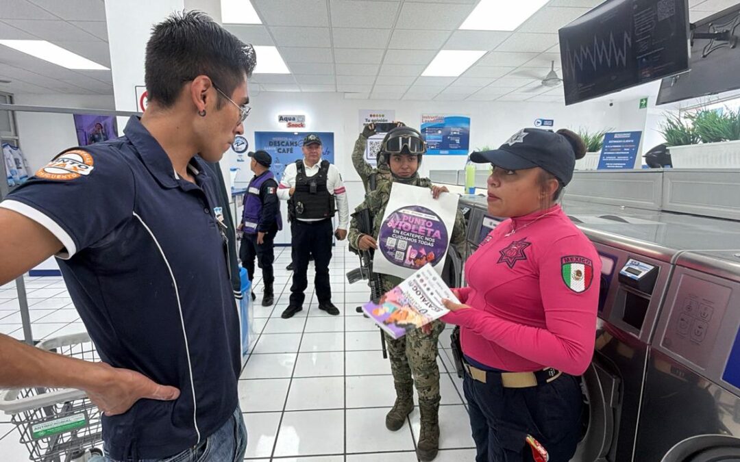 Polis ecatepenses y Marina aplican Operativo Transporte en Venta de Carpio