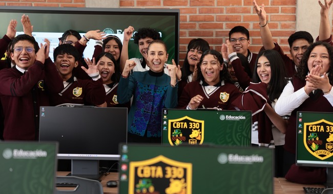 La presidenta Claudia Sheinbaum inaugura el Bachillerato Nacional en Texcoco