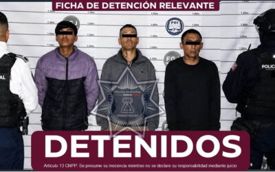 Poli de Chimalhuacán asegura a 3 personas por presuntos delitos contra la salud