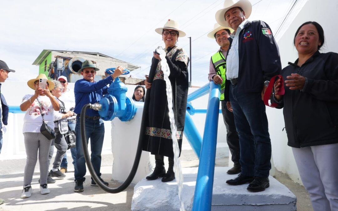 Ponen en marcha pozo que llevará agua a más de 30 mil habitantes de Ecatepec