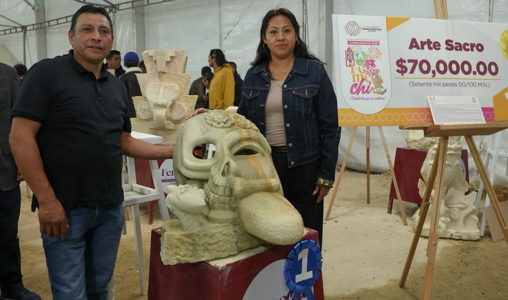 Reconocen a canteros en la FEMECHI por su talento escultórico y aporte a la identidad del municipio